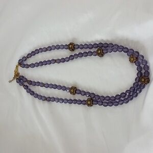 Women's amethyst two strand necklace